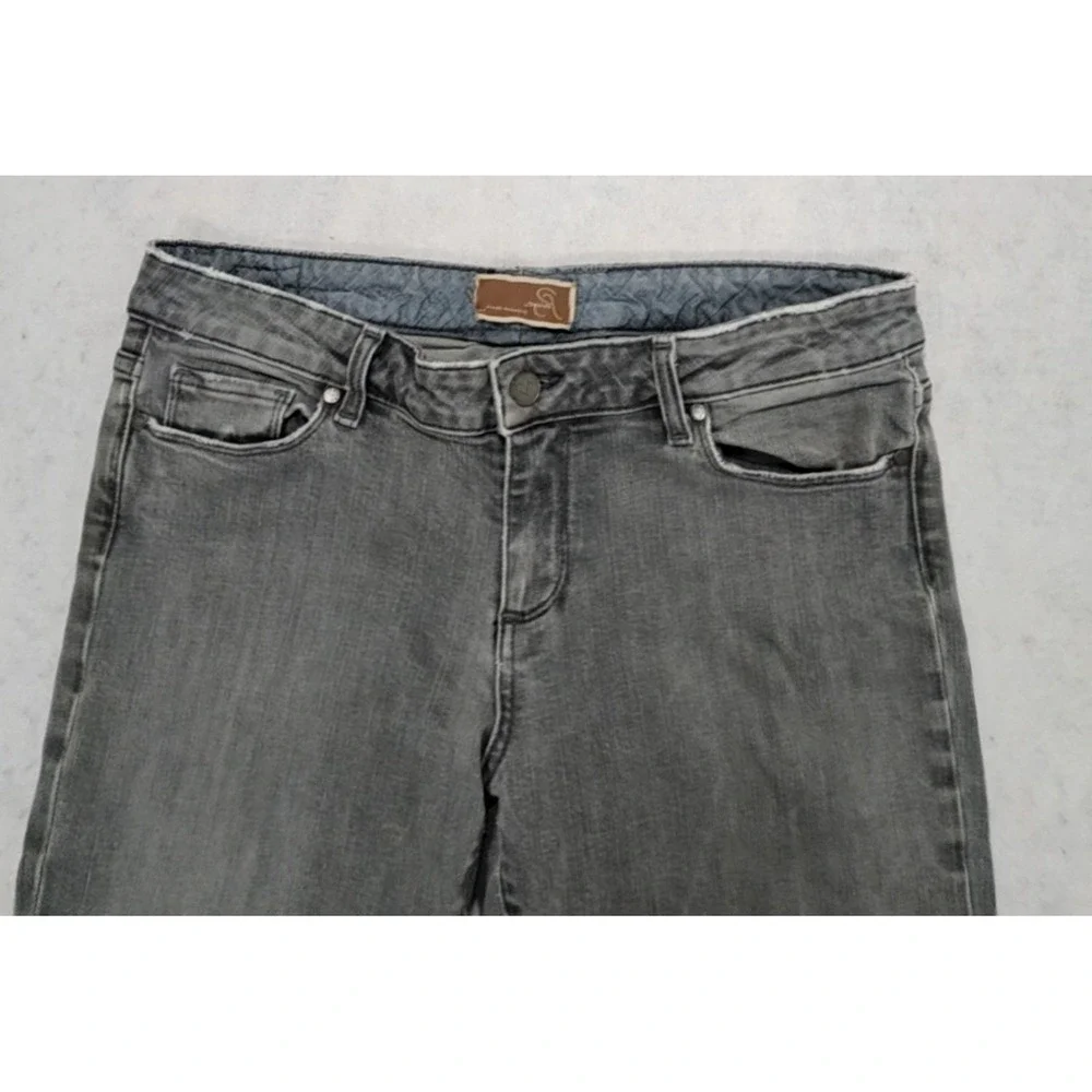 Paige Jeans Women 28 Tall Long Blue Heights Straight Leg‎ Grey Whisker Vtg  Y2K